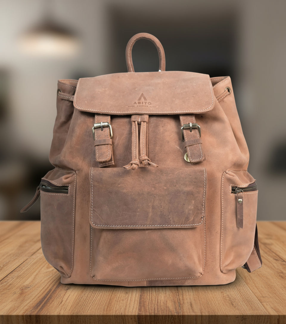 Genuine Top-Grain Leather Backpack - abitoamerica